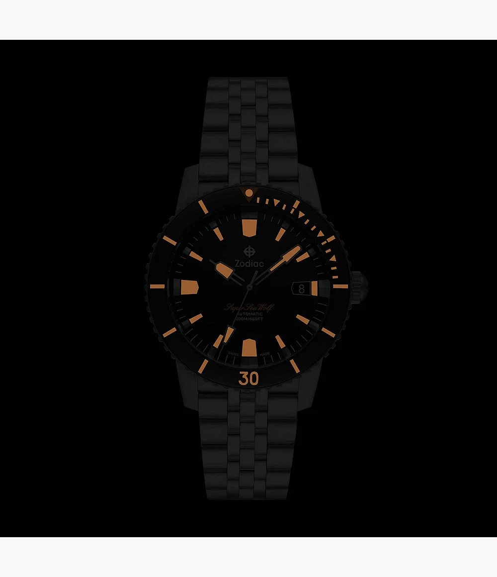 Super Sea Wolf Black Dial/Black Top Ring SS Silver Dial - Image 4
