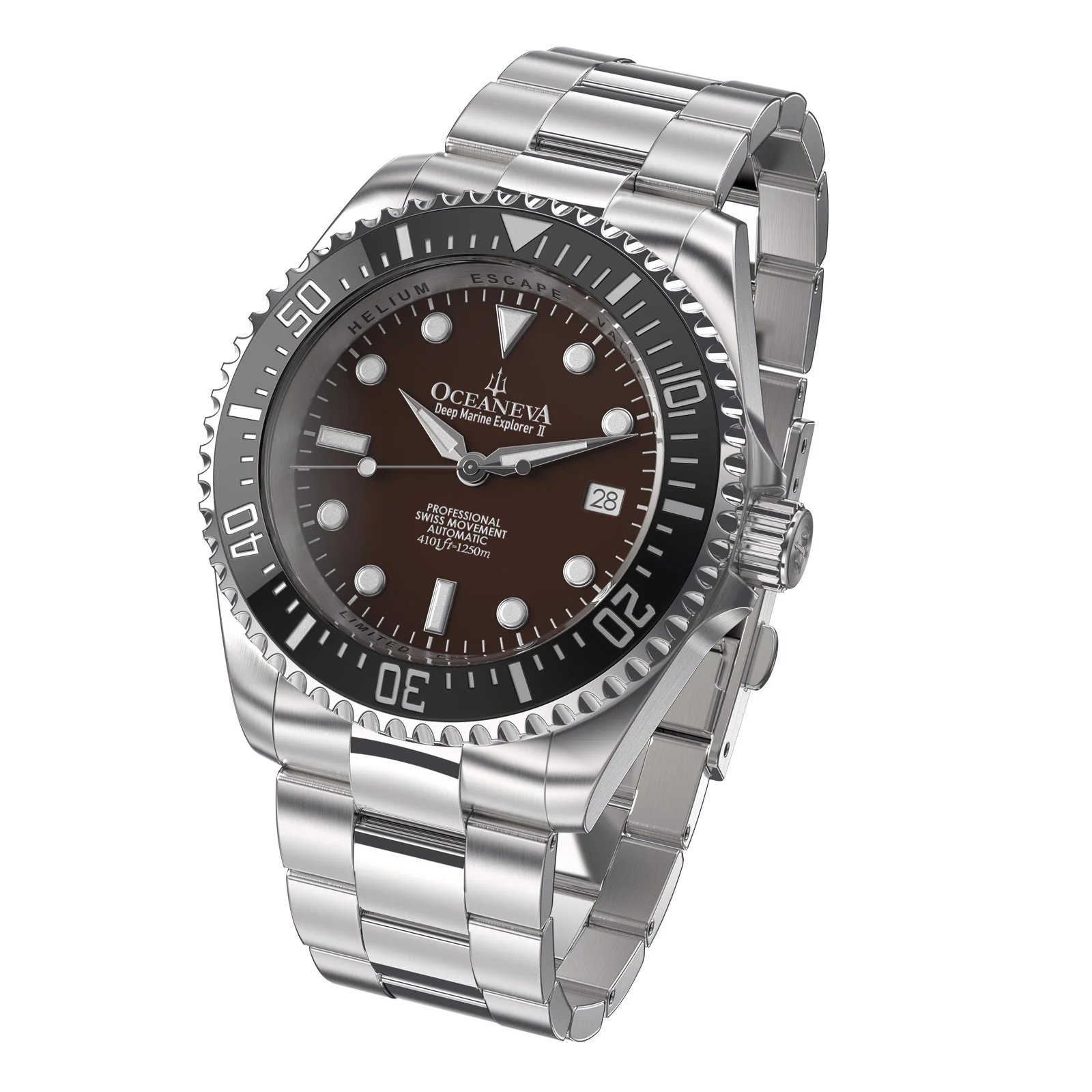 Deep Marine Explorer Swiss Automatic II Silver bezel | Brown Dial - Image 29