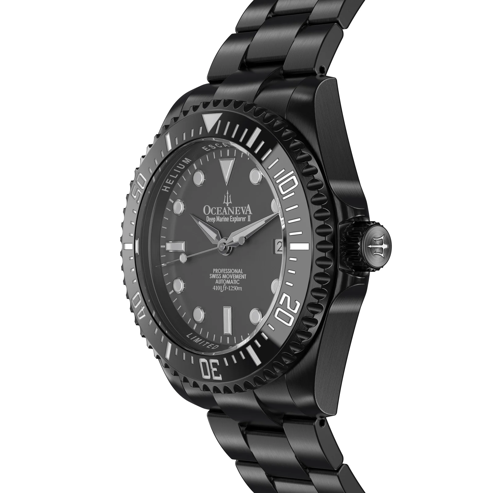 Deep Marine Explorer II Swiss Automatic Black Bezel – Gunmetal Dial - Image 5