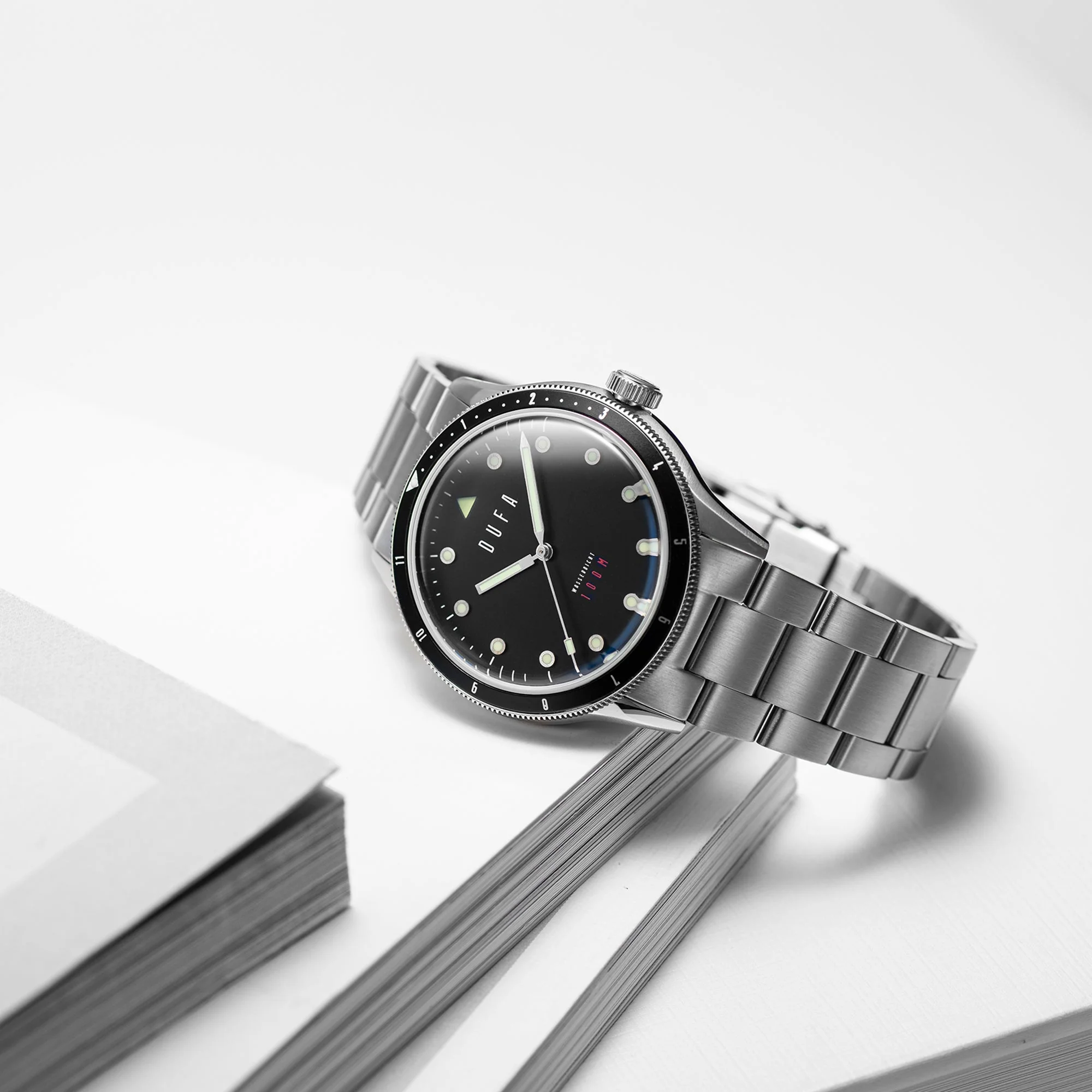 TAUCHEN MECA QUARTZ Black / Stainless Steel | Black Dial - Image 2