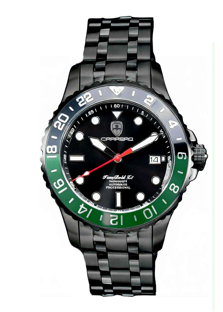 TIME BOLD- X3 GREEN/BLACK | Black Dial