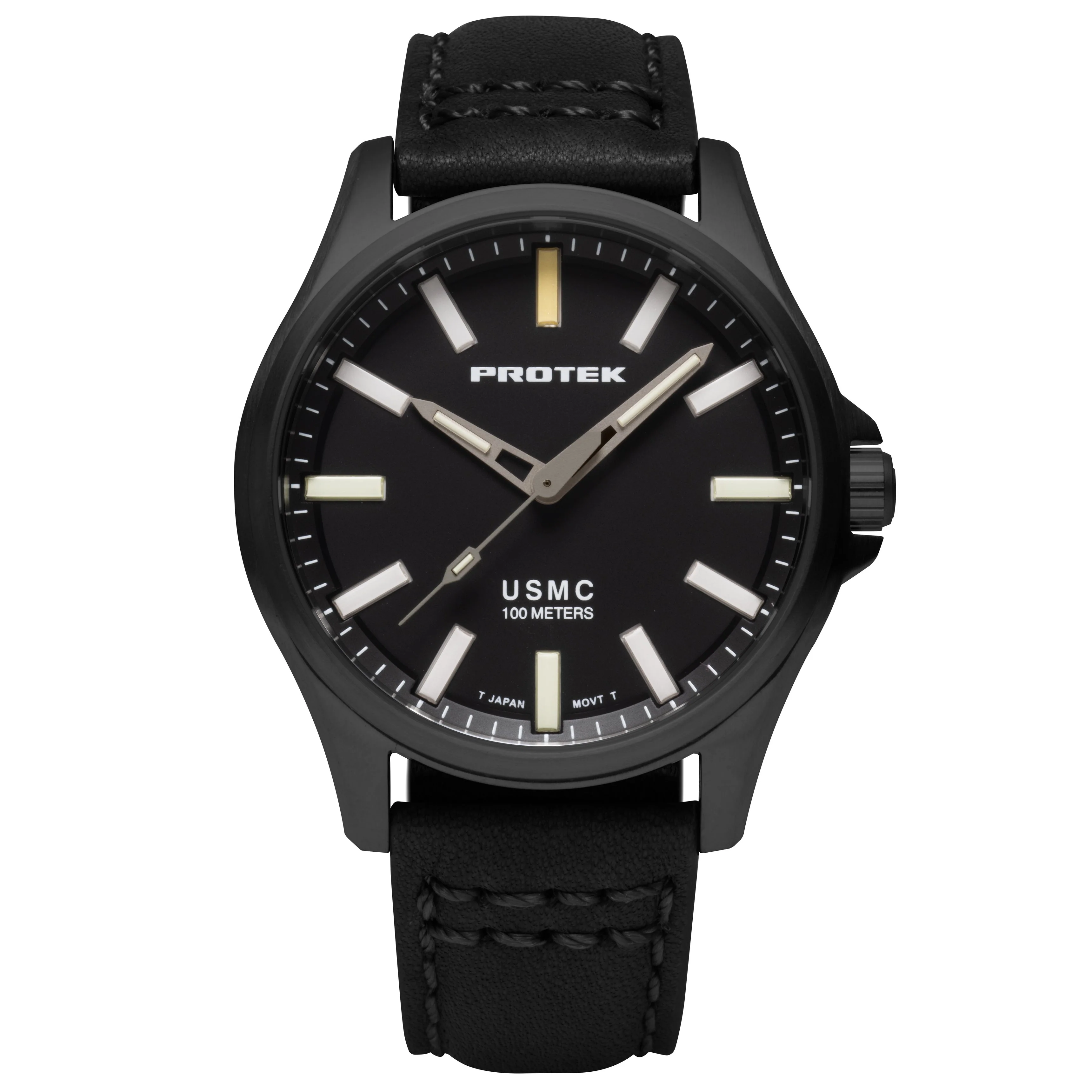 TITANIUM FIELD 3100 USMC SERIES Titanium IP Gun/Black/Black | Black Dial