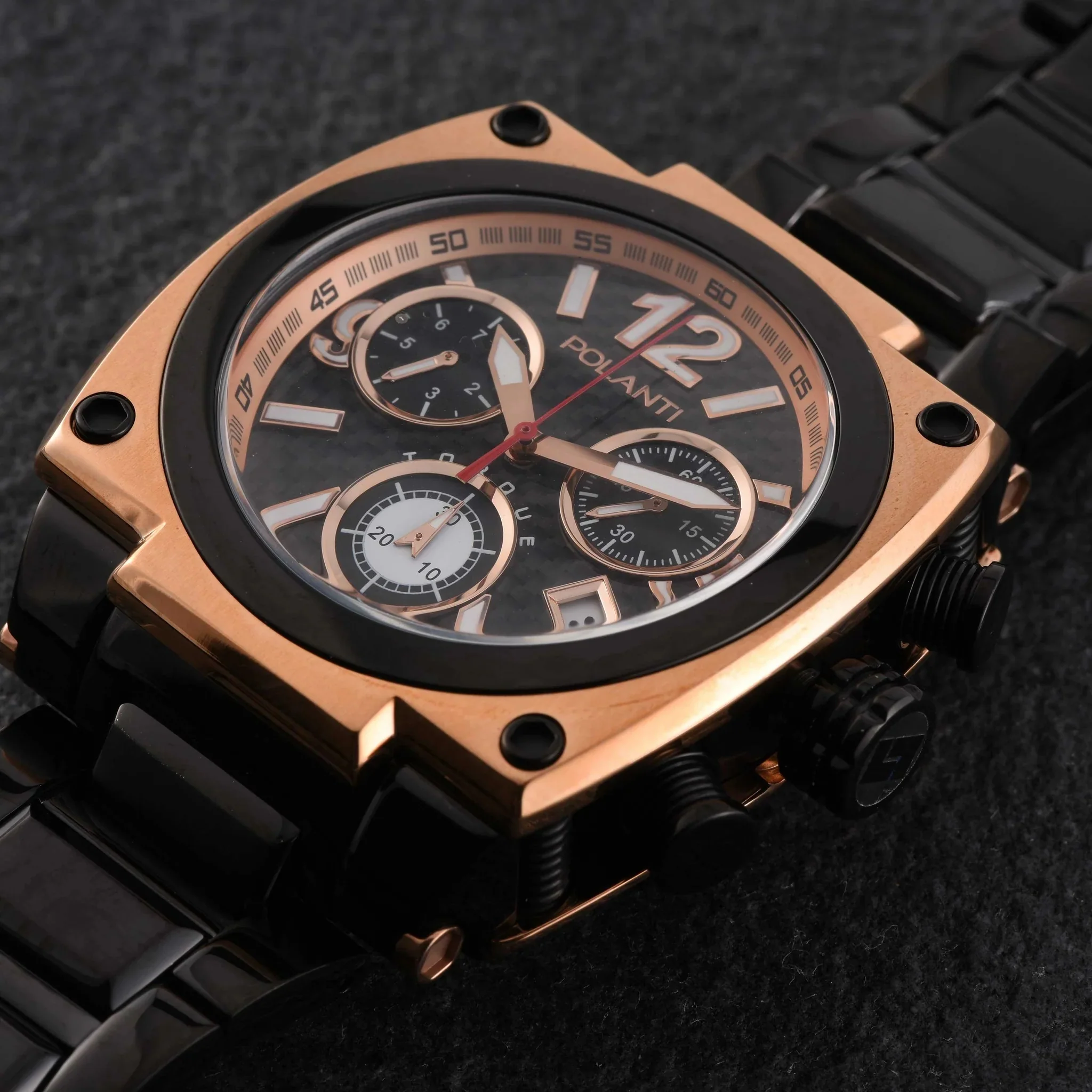 Torque II Chrono Black/Rosetone | Rose/ Black Dial - Image 2