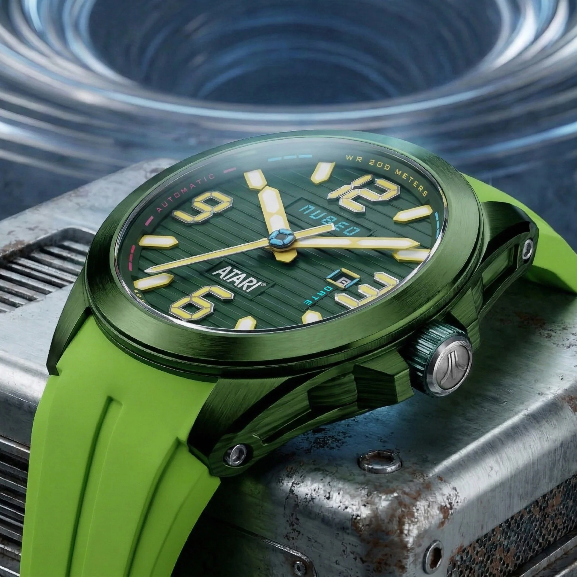 Torrent Automatic Atari Rainbow Limited Edition Green / Green Rubber Green Dial - Image 4