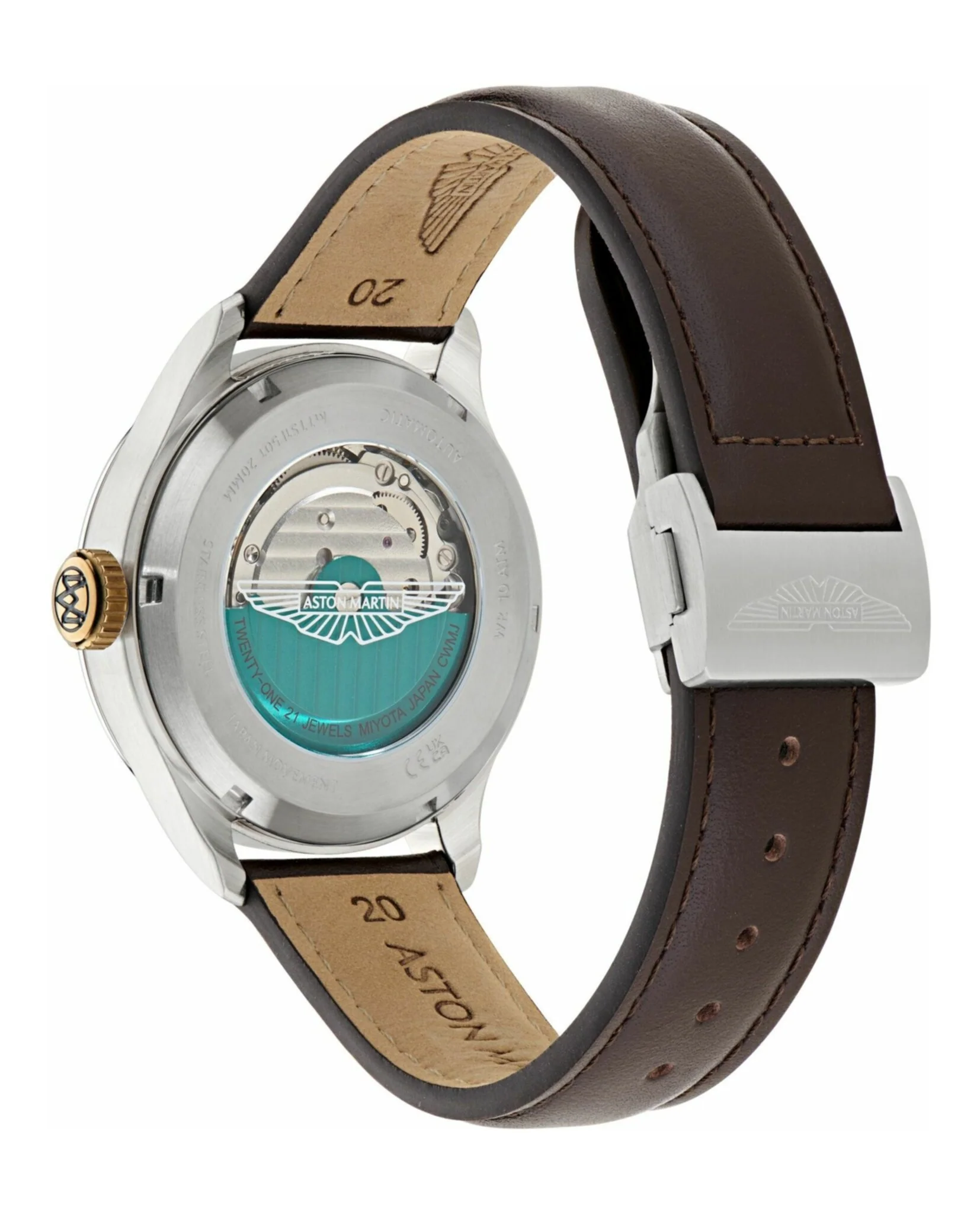 TS1 Automatic Stainless Steel/Partial Sekelton Automatic/Brown Leather Strap Black Dial - Image 3