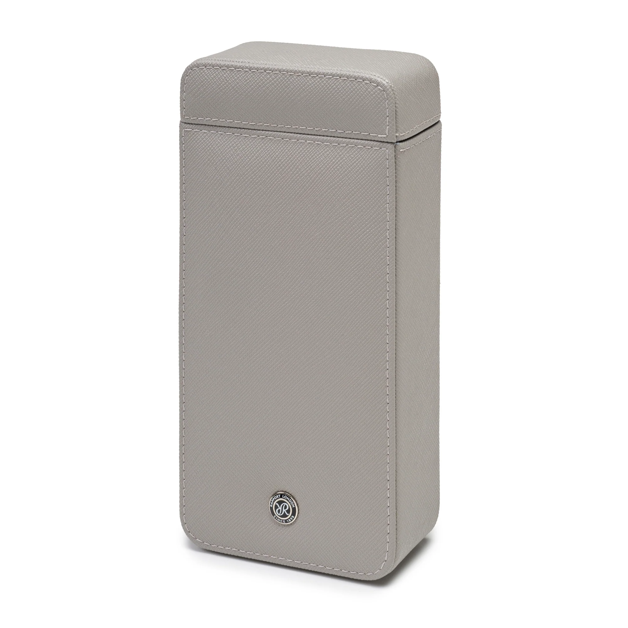 Via Leather Single Watch Slipcase Grey