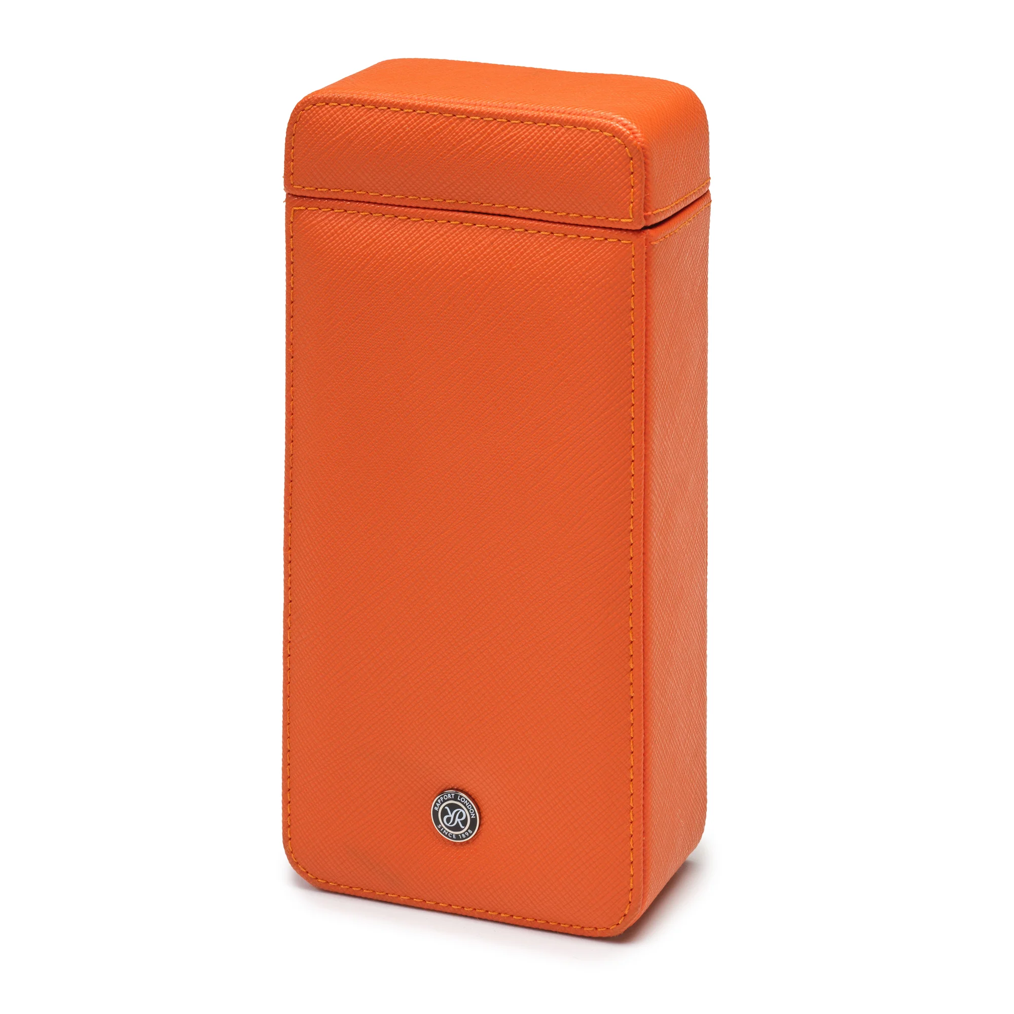 Via Leather Single Watch Slipcase Orange