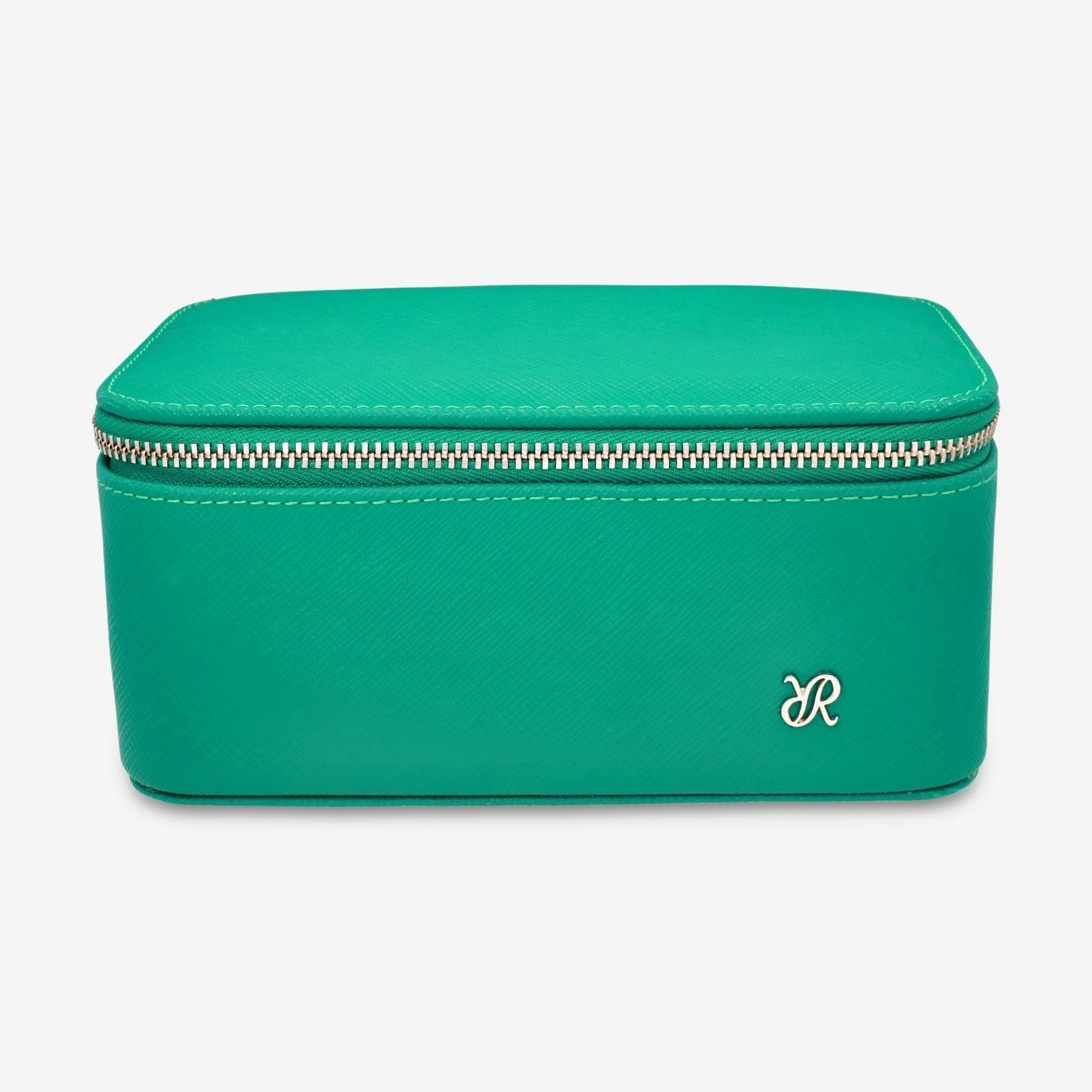 Via Leather Watch & Accessory Zip Case Green