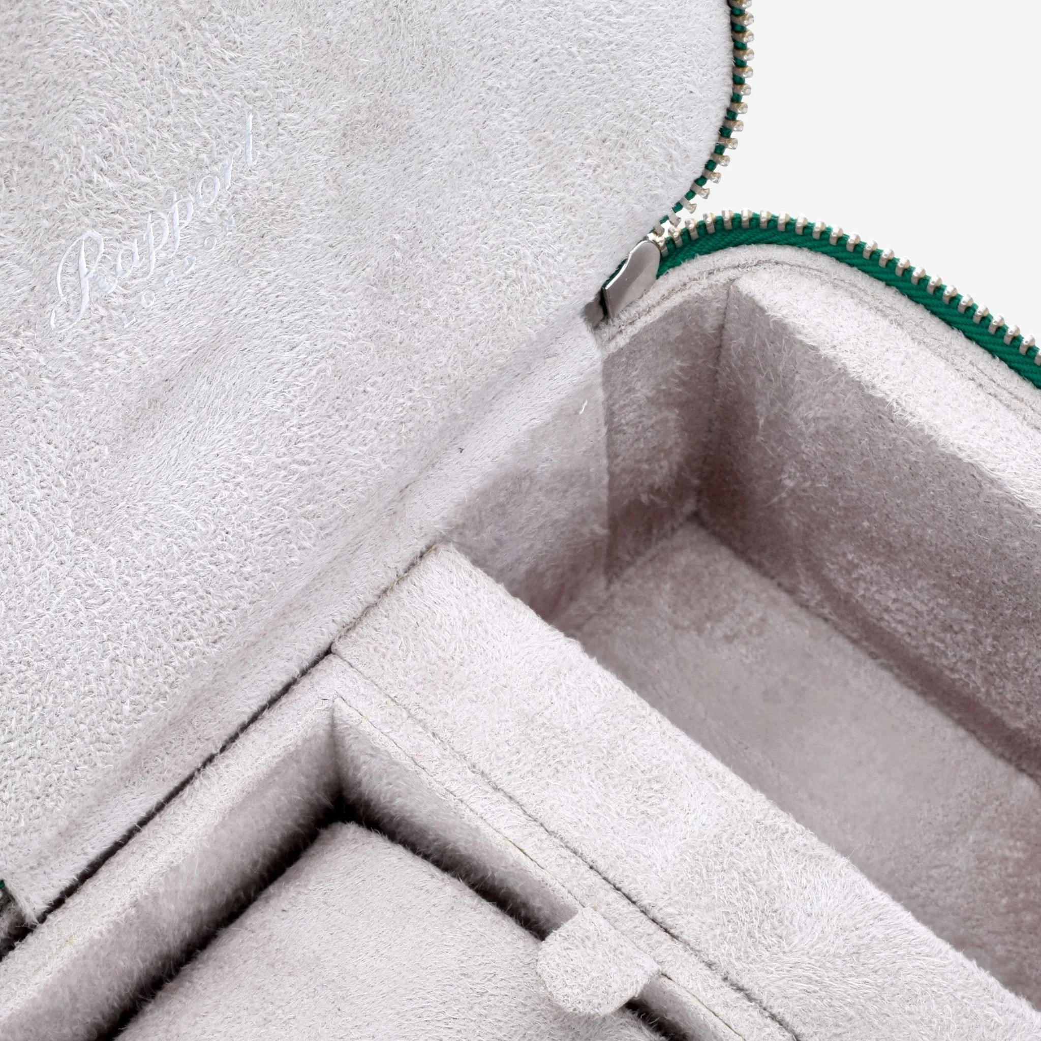 Via Leather Watch & Accessory Zip Case Green - Image 3