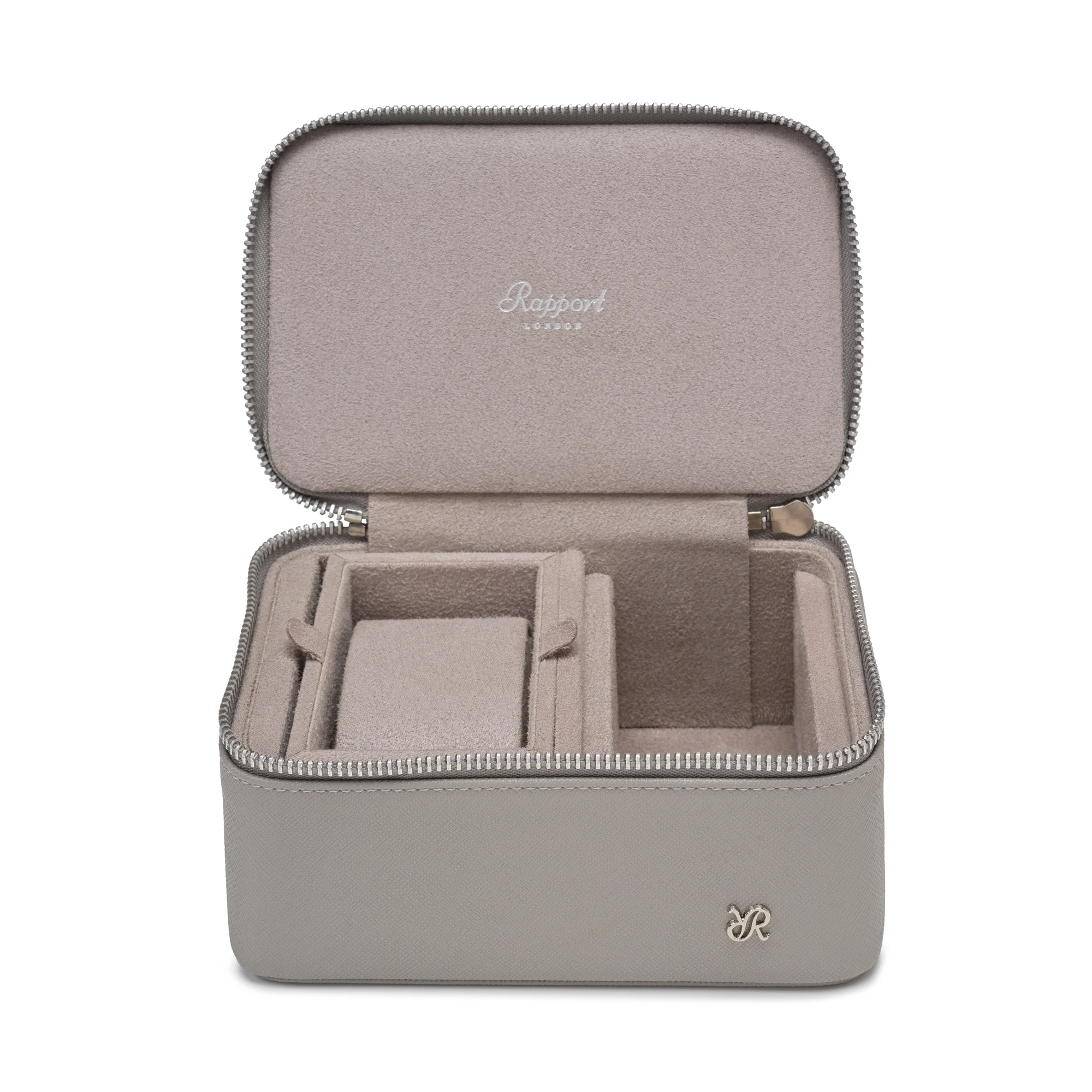Via Leather Watch & Accessory Zip Case Grey - Image 2