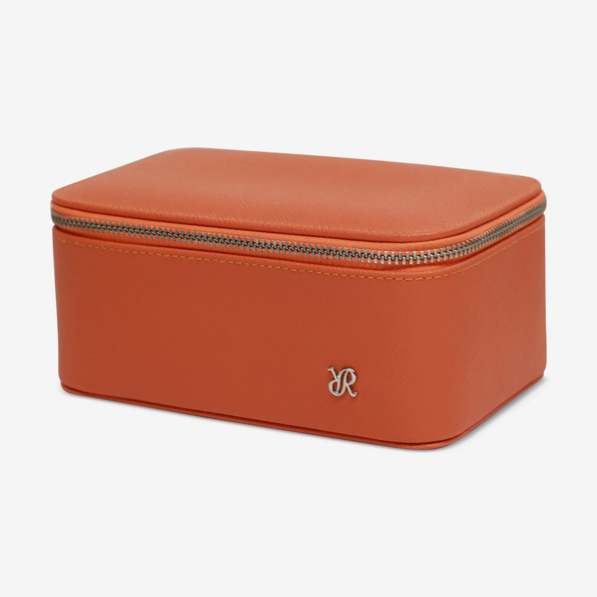 Via Leather Watch & Accessory Zip Case Orange - Image 2