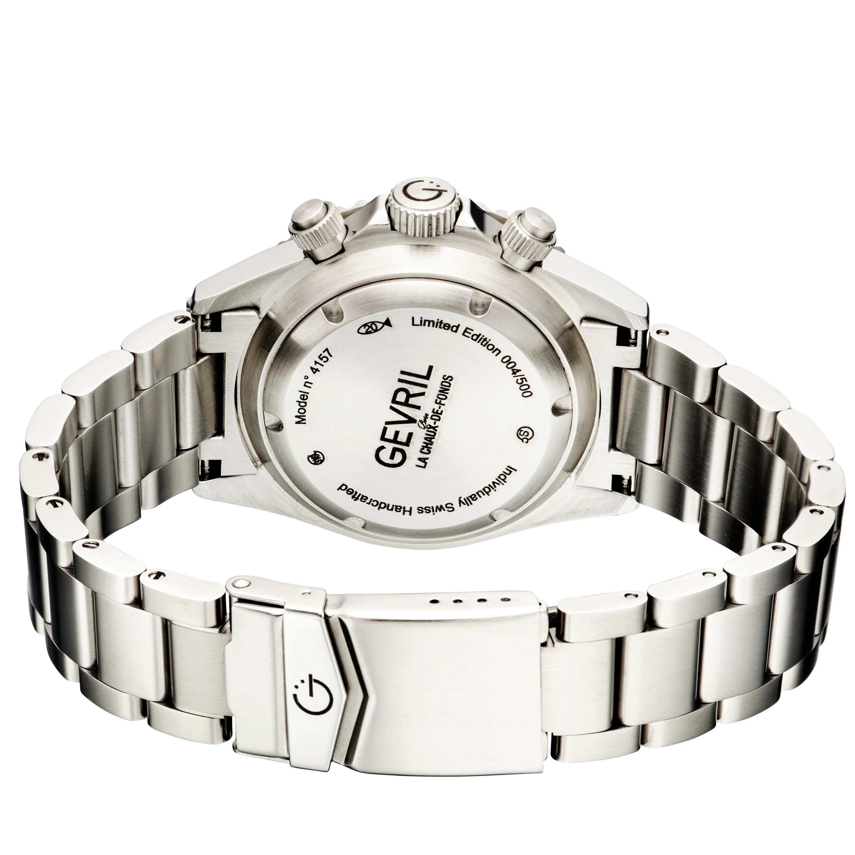 Wall Street Gevril Sellita SW500 Automatic Swiss Made Chronograph Ceramic Bezel Black | Black Dial - Image 2