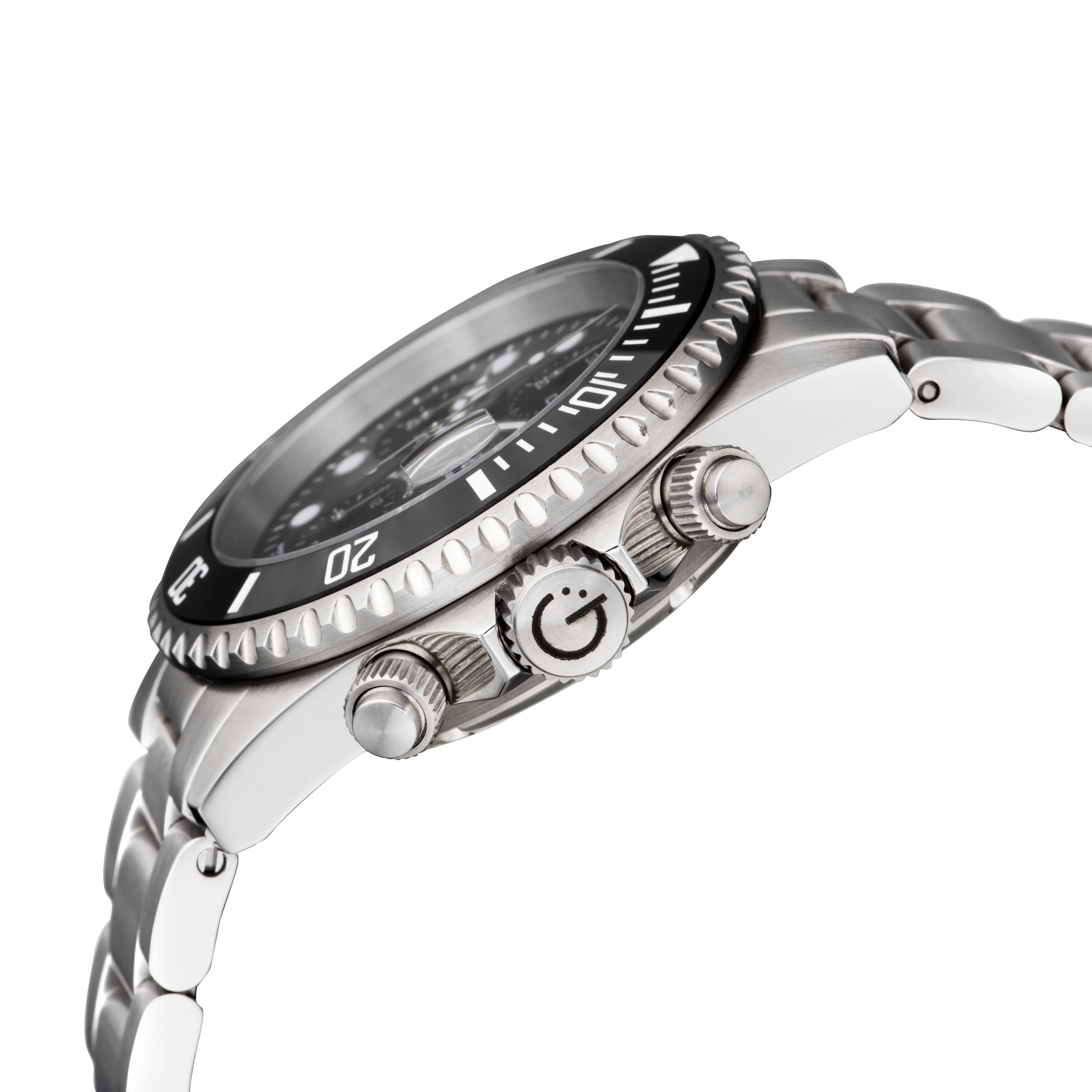 Wall Street Gevril Sellita SW500 Automatic Swiss Made Chronograph Ceramic Bezel Black | Black Dial - Image 3