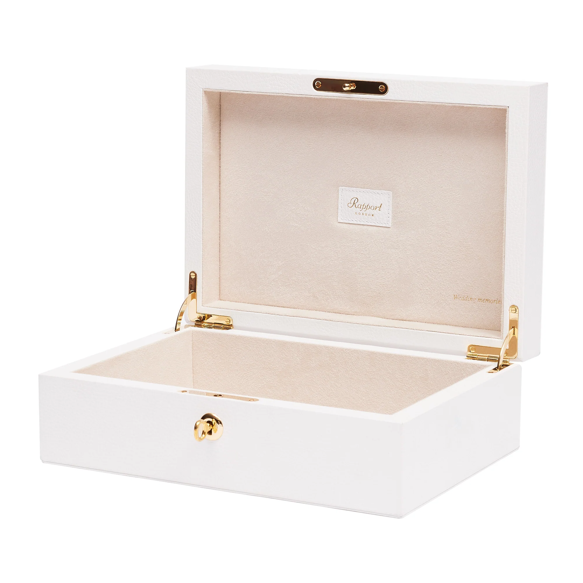 White Collection Leather Memory Box White - Image 2