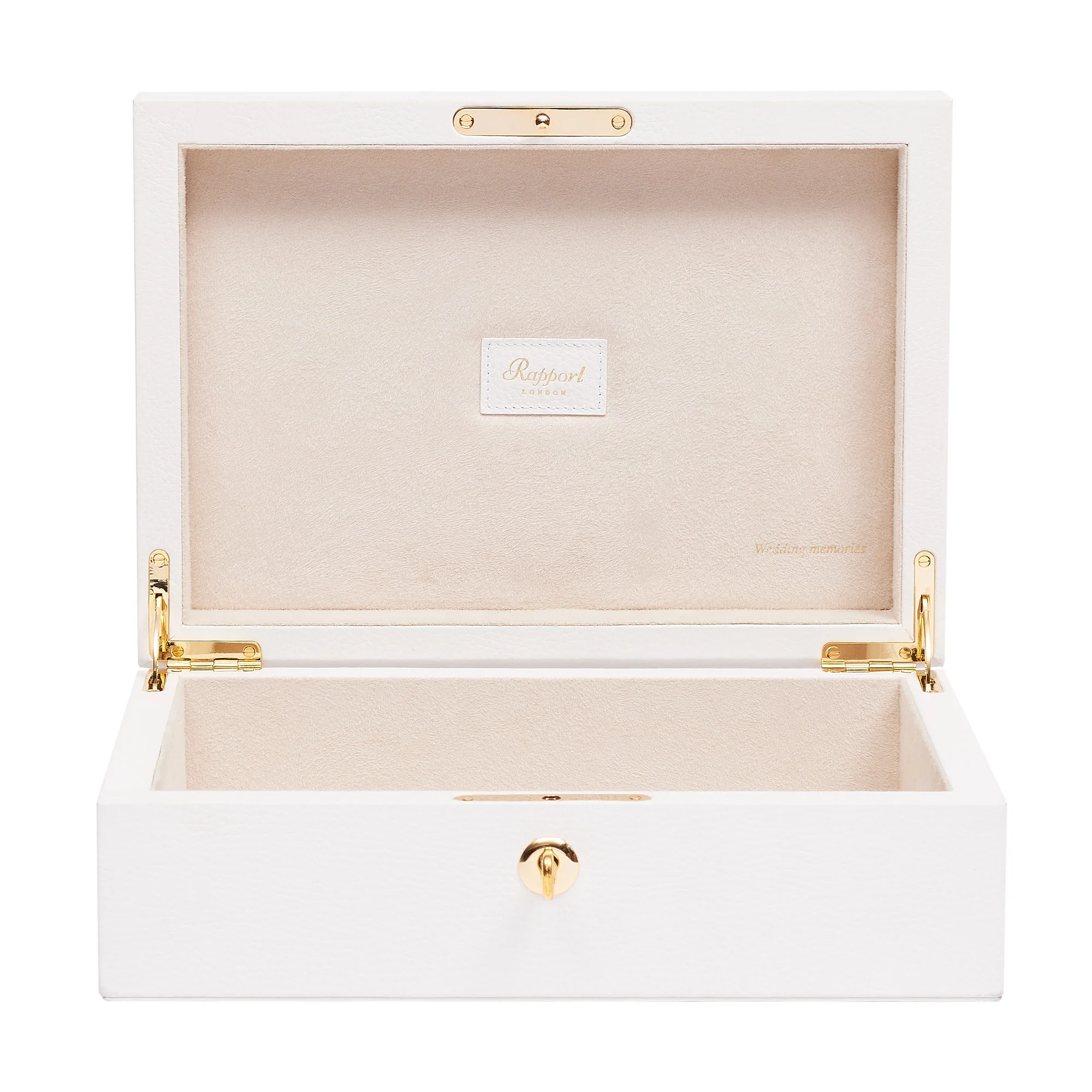 White Collection Leather Memory Box White - Image 3