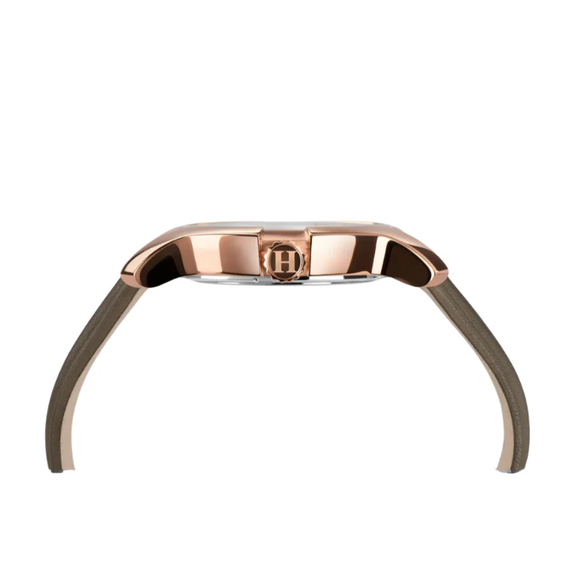 Women's Champagne Dial, 5N Rose Gold Case and Earth Leather Strap | Brown Dial - Image 2