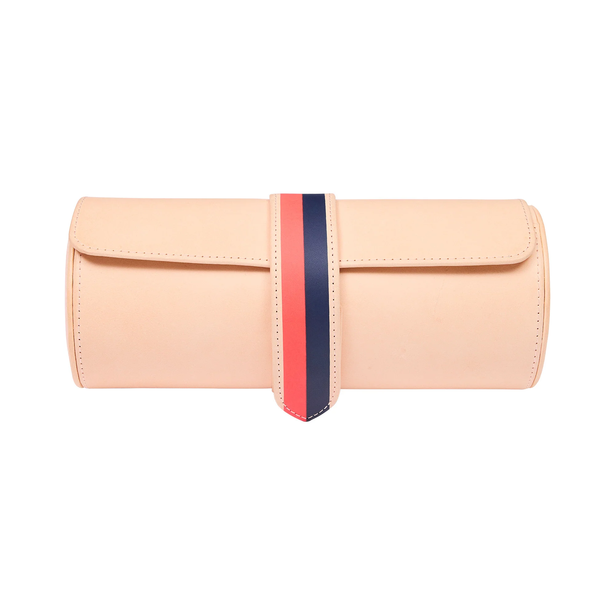 X La Californienne Vegan Leather Three-Watch Roll Red/Navy